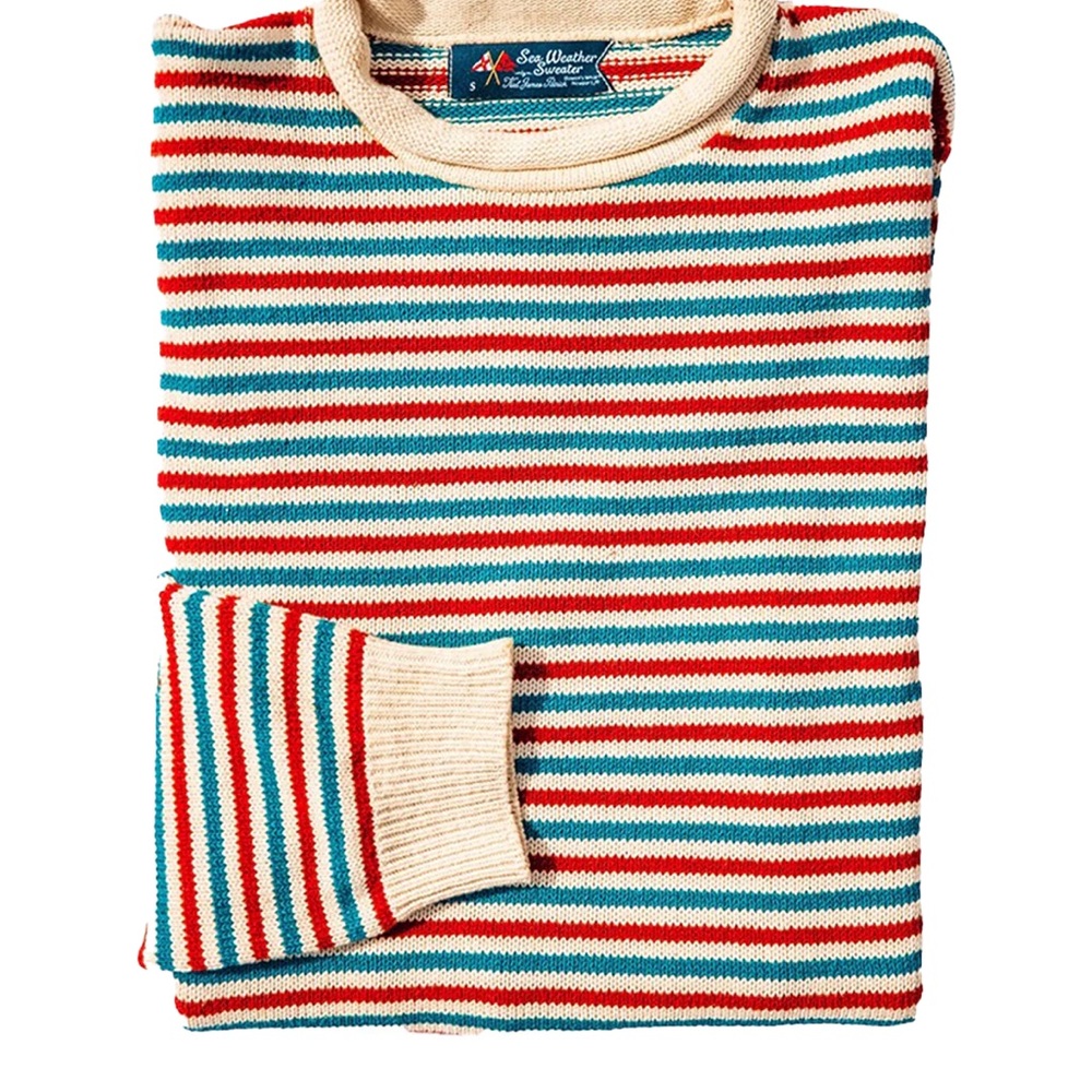 Kiel James Patrick American Stripes Rollneck Sweater